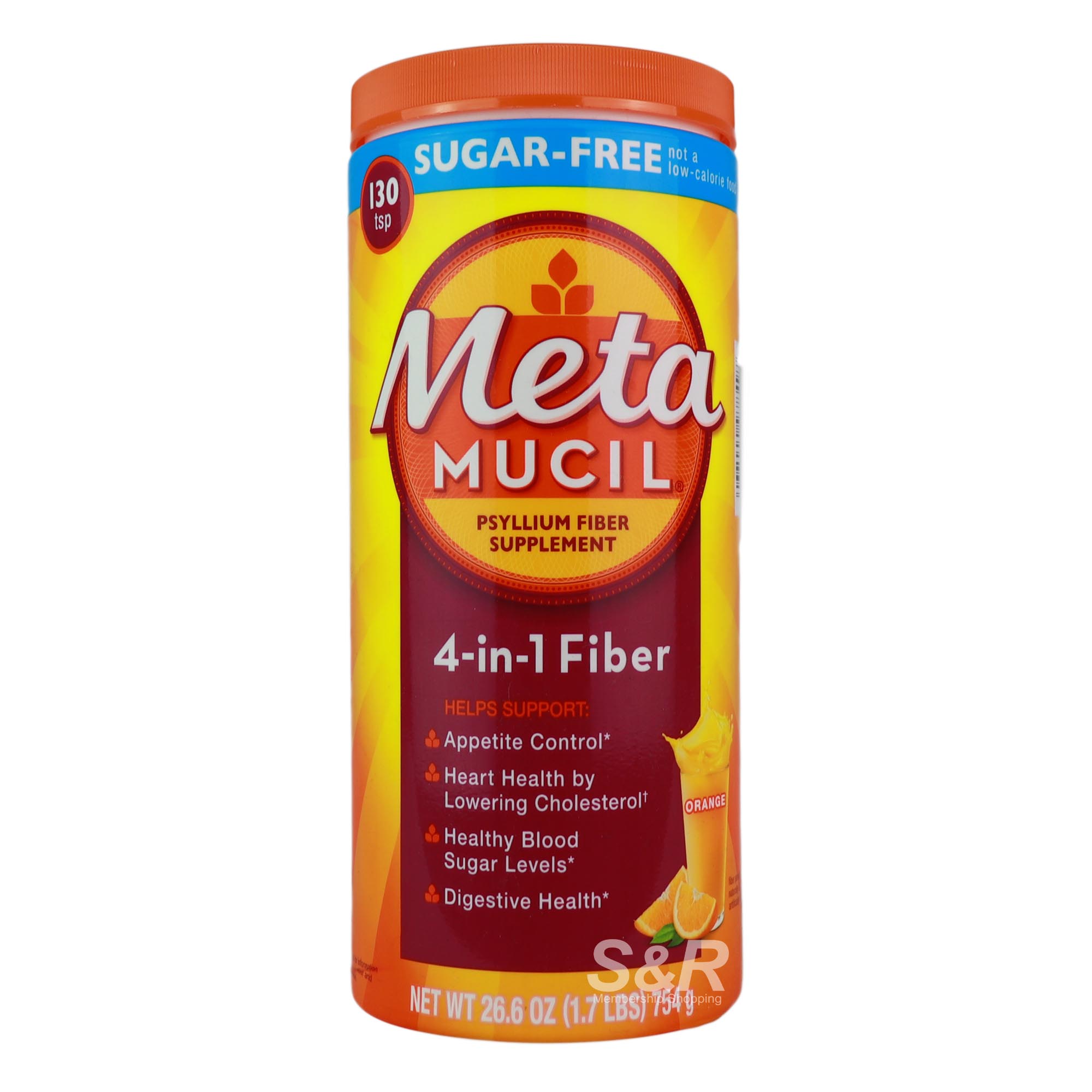 Metamucil Psyllium Fiber Supplement 4-in-1 Fiber 754g